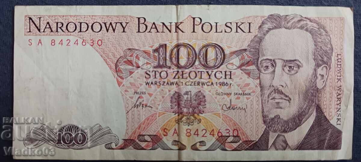 Poland 100 Zloty 1986