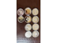 Collectible gold and silver coins from 2004 and 2005