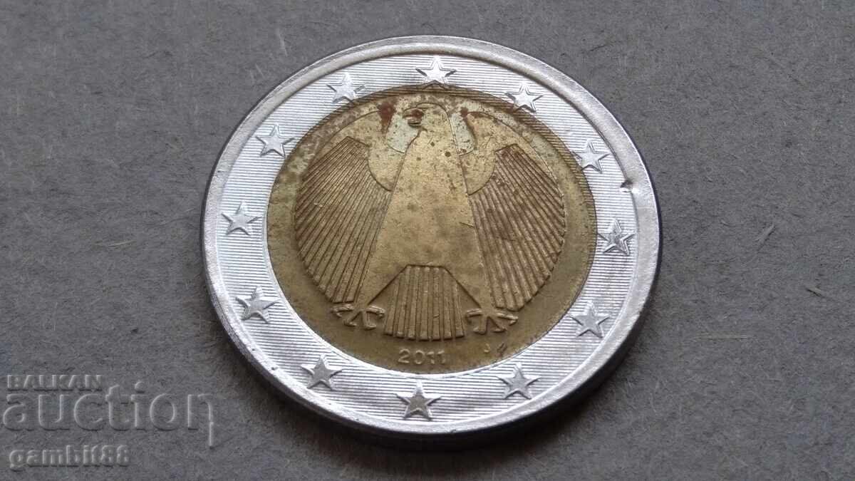 Παράδοση ΑΝΤΙΓΡΑΦΟ 2 ευρώ 2011 ΓΕΡΜΑΝΙΑ J ΑΜΒΟΥΡΓΟ-PCGS