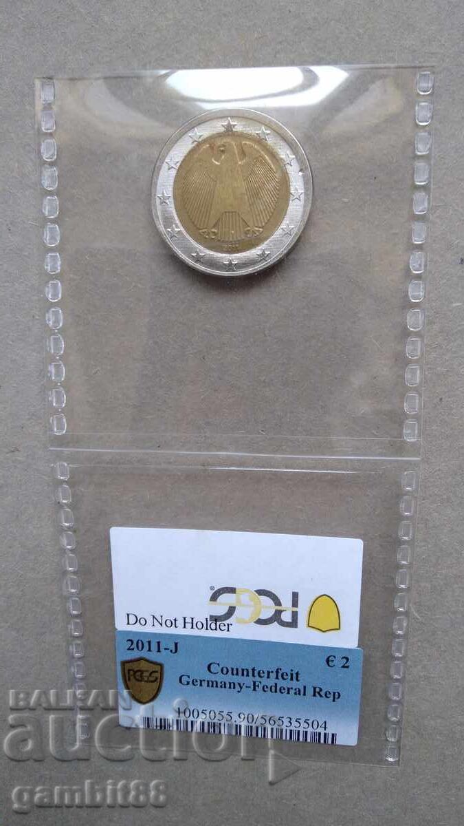 ΑΝΤΙΓΡΑΦΟ 2 ευρώ 2011 ΓΕΡΜΑΝΙΑ J ΑΜΒΟΥΡΓΟ-PCGS