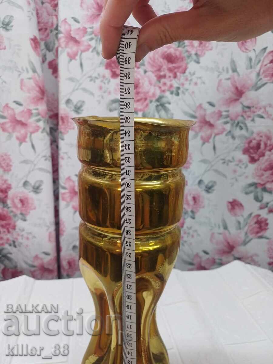 Auction  Artillery shell casing vase trench art