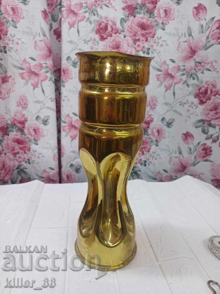 Delivery of Artillery shell casing vase trench art
