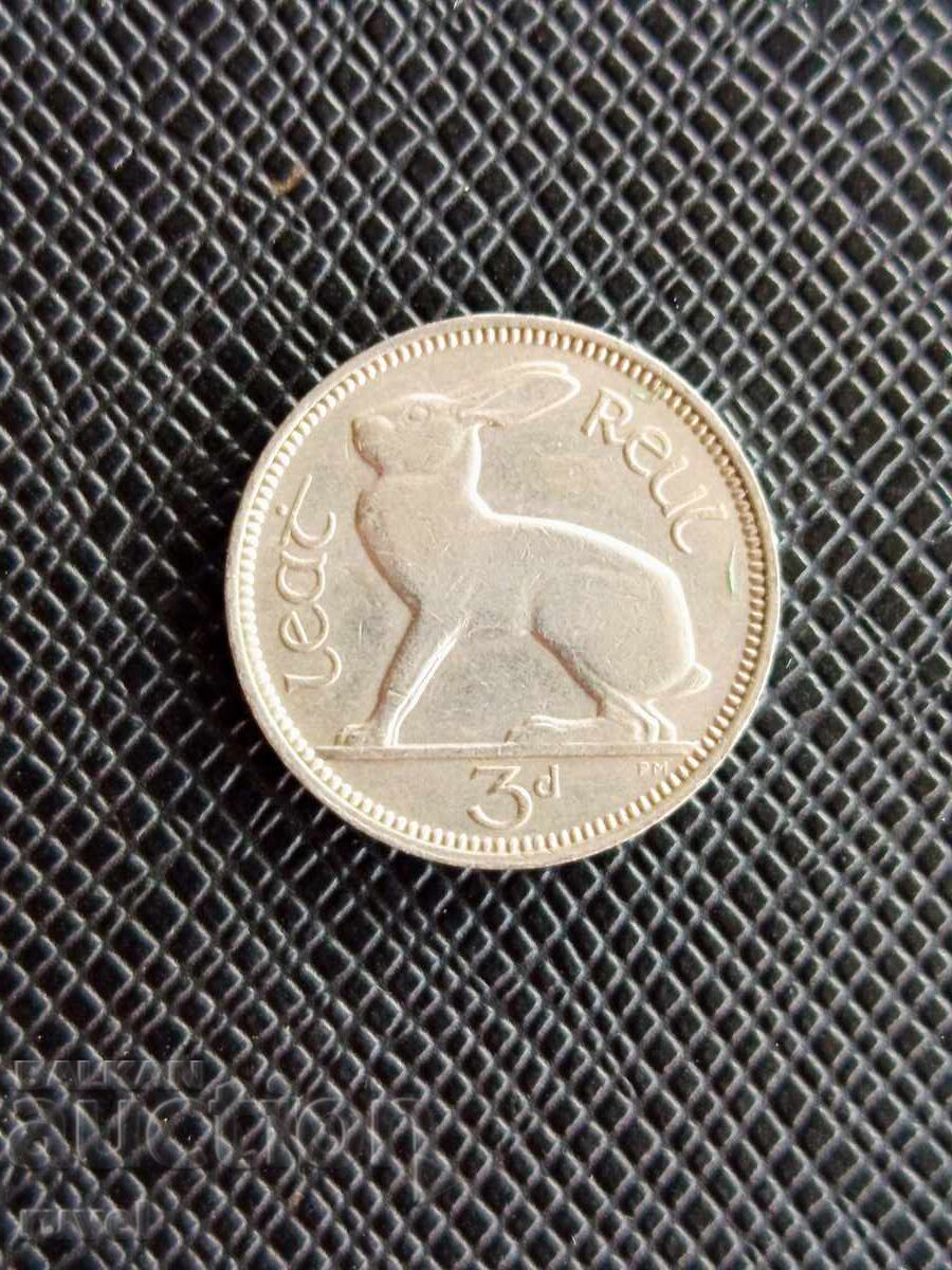 Irlanda 3 pence, 1965 Irlanda 3 pence, 1965