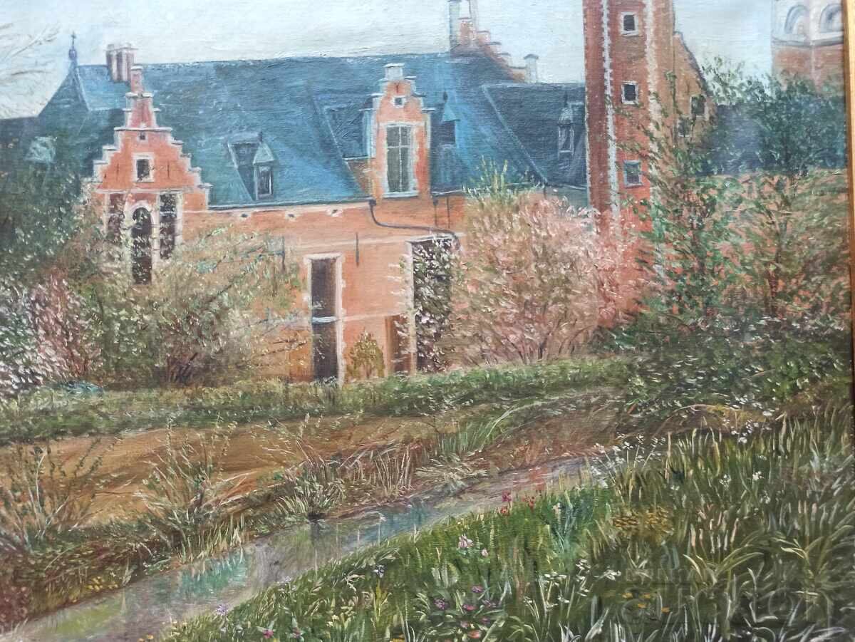 O frumoasă pictură originală în ulei, într-un cadru baroc cu preț € 43.00 | 84.10 BGN