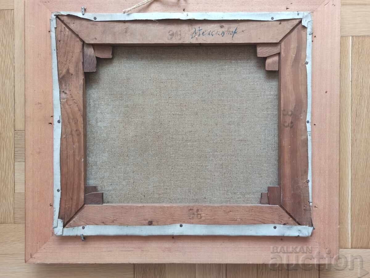 O frumoasă pictură originală în ulei, într-un cadru baroc - 5