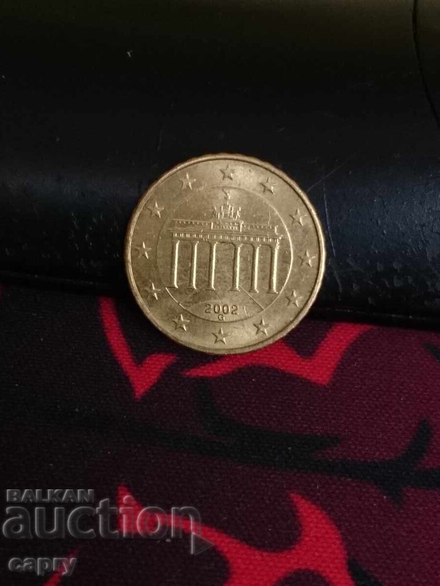 Monedă 10 eurocenți Germania 2002 G foarte rară - 7