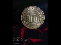 Monedă 10 eurocenți Germania 2002 G foarte rară