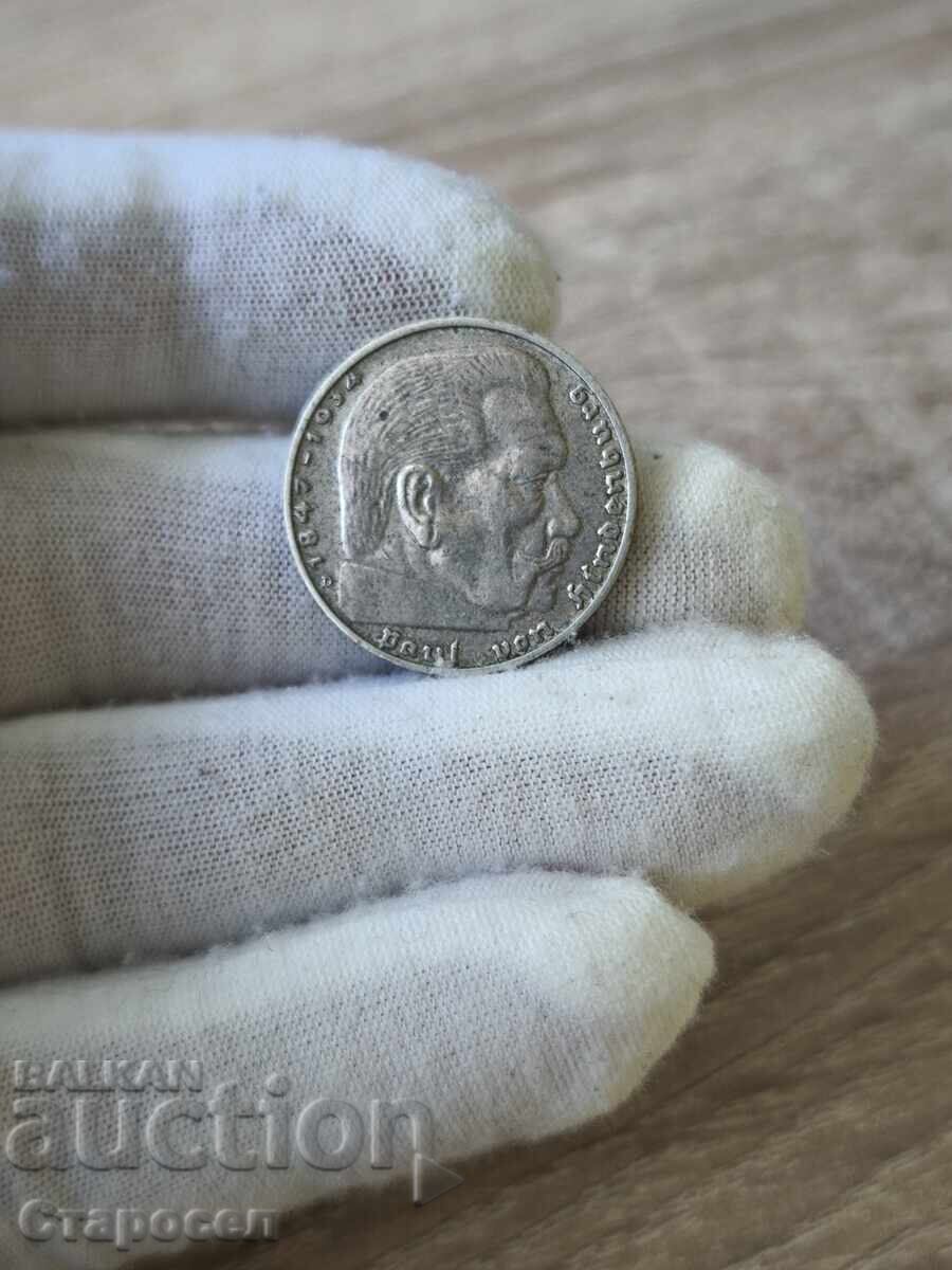 2 μάρκα 1936 "D" Γερμανία με τιμή € 50.00 | 97.79 BGN