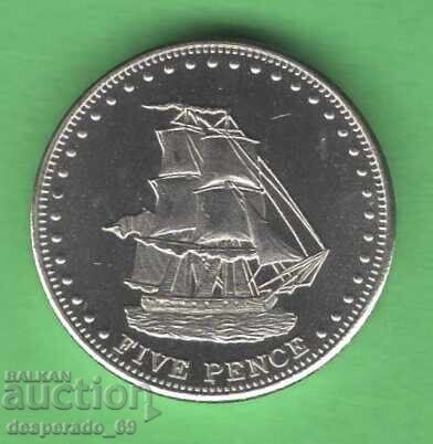 (¯`'•.¸ 5 pence 2008 INSULA STOLTENHOFF UNC- ¸.•'´¯) (¯`'•.¸ 5 pence 2008 INSULA STOLTENHOFF UNC- ¸.•'´¯)