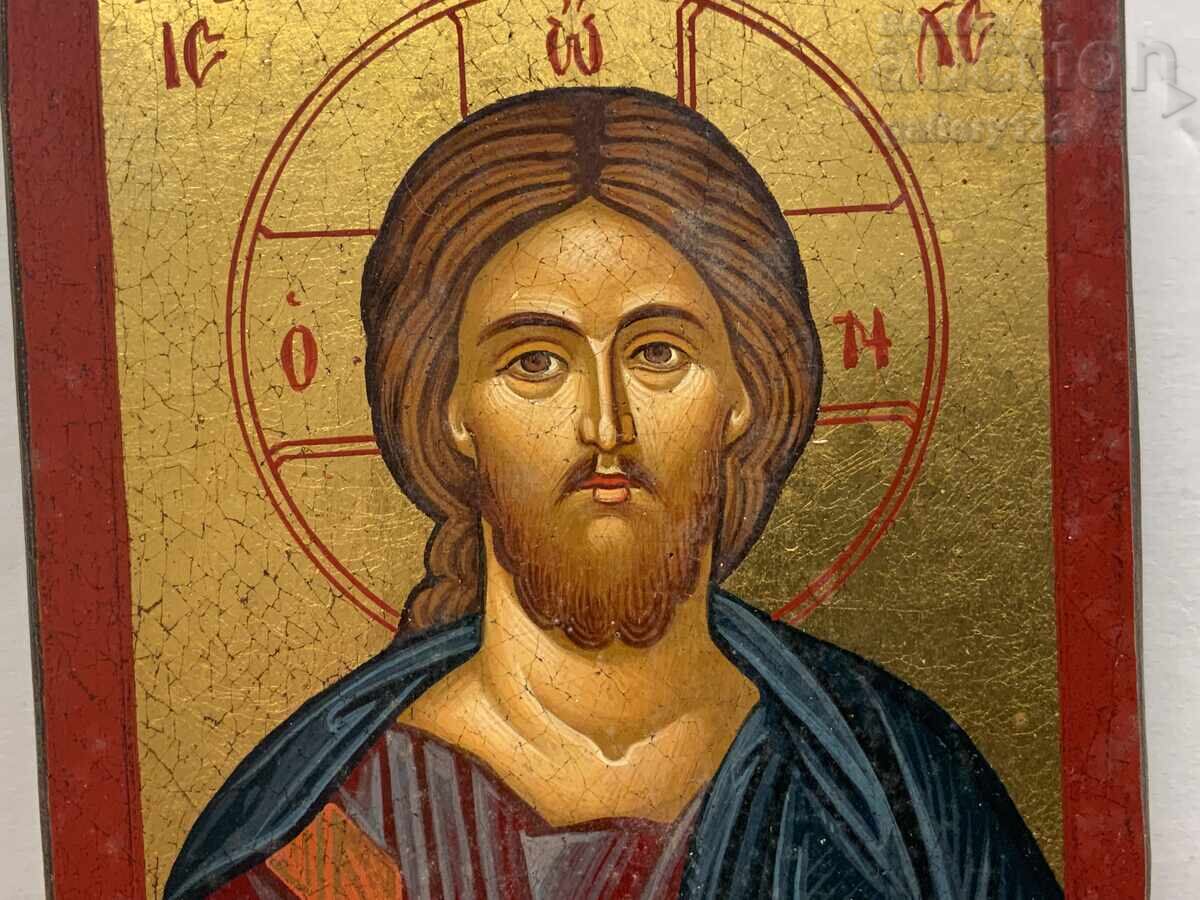 Old painted icon with certificate with price € 0.01 | 0.02 BGN