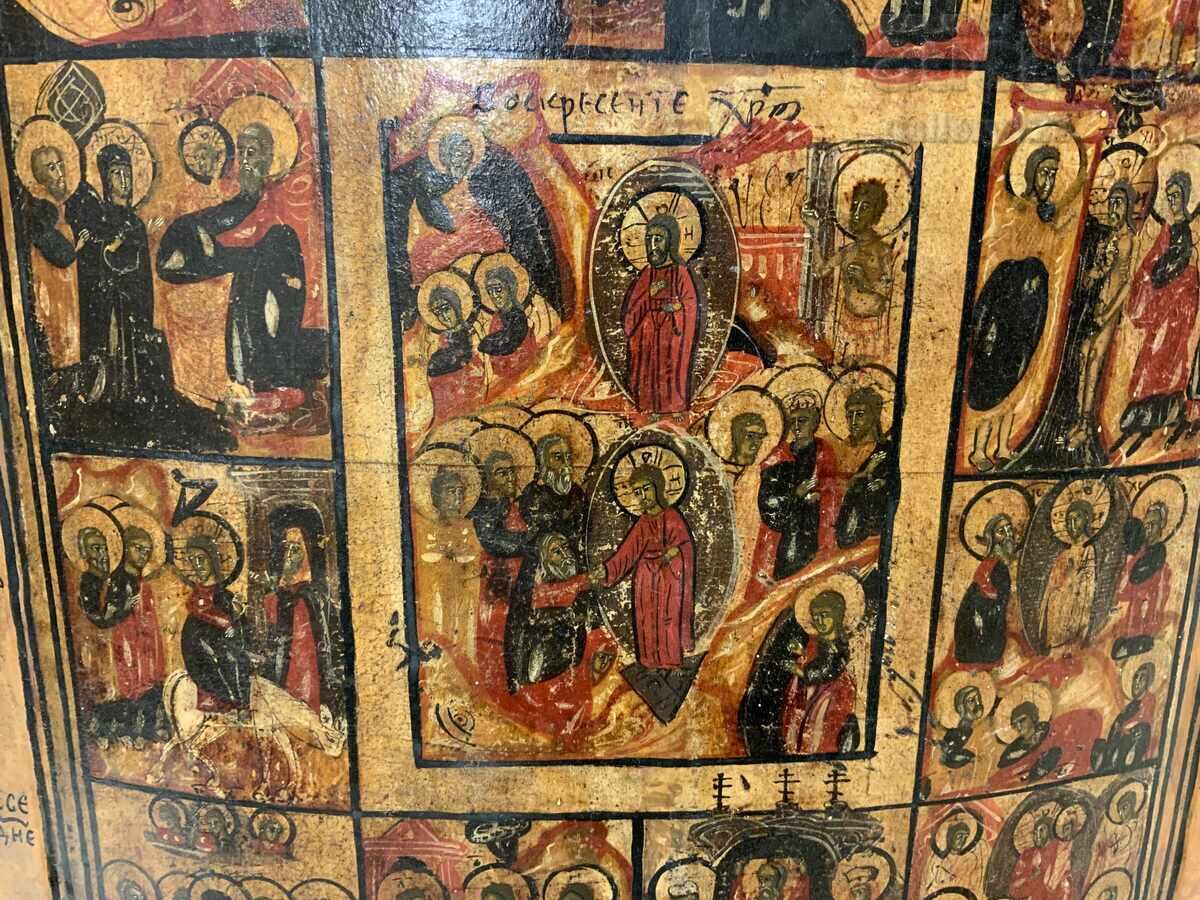 Large festive hand-painted icon Tsarist Russia with price € 133.00 | 260.13 BGN
