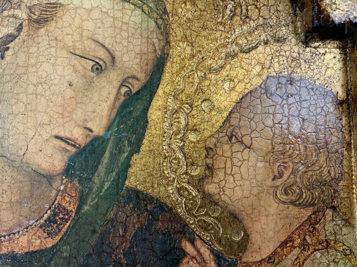 Old Catholic icon-50/28 board paper screen printing gilding