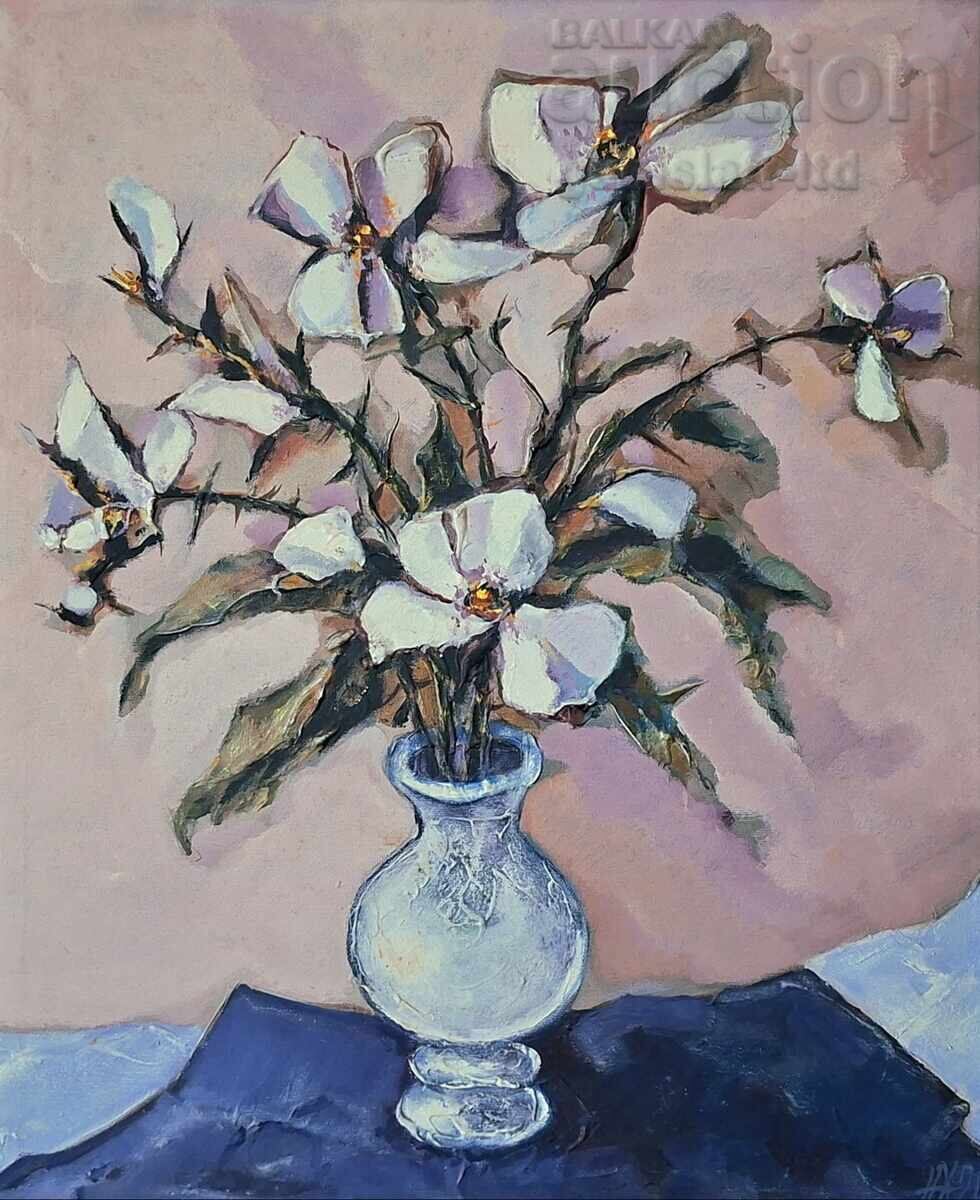 Tablou, natură moartă, pictor N. Hanzârov, 2020 cu preț € 320.00 | 625.87 BGN