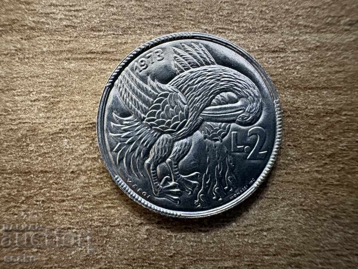 San Marino - 2 lire (1973)