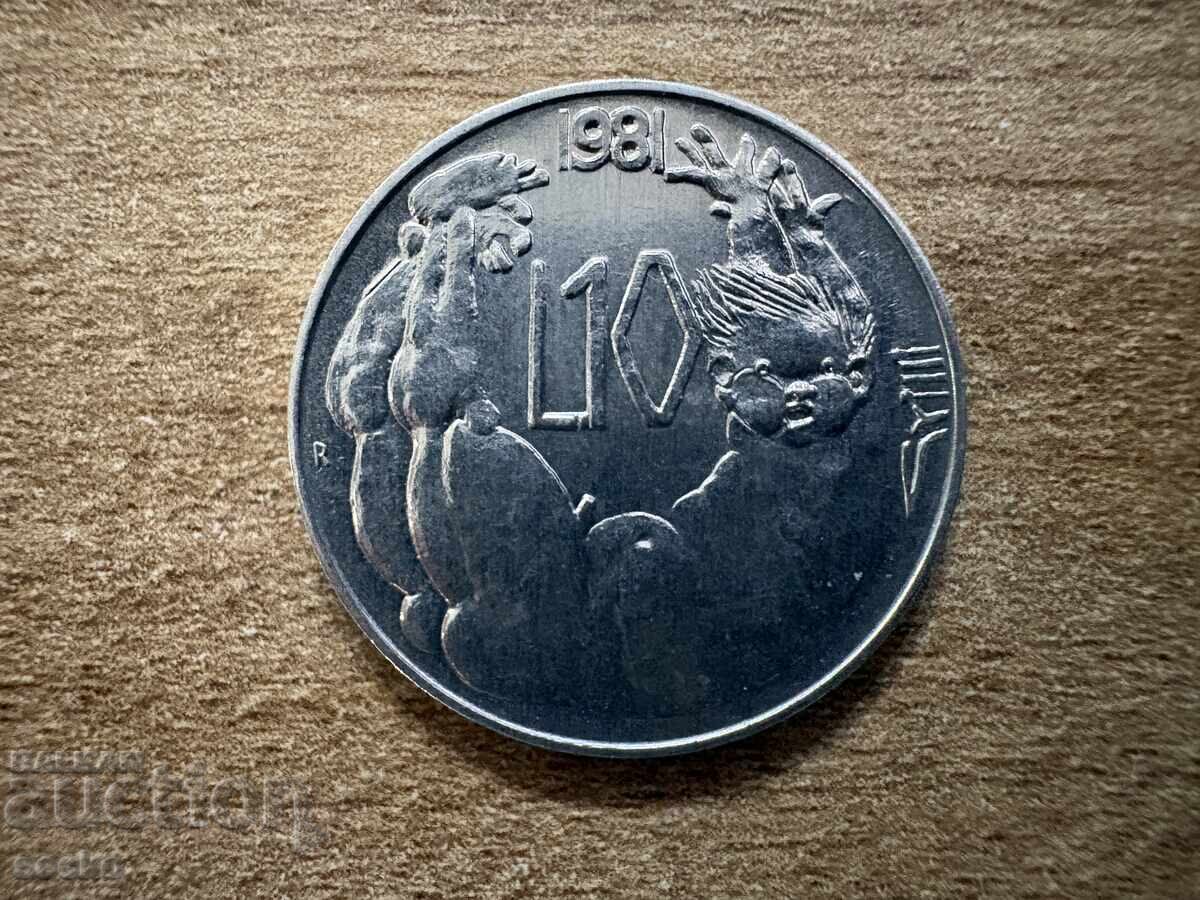 San Marino - 10 Lire (1981) - Peace