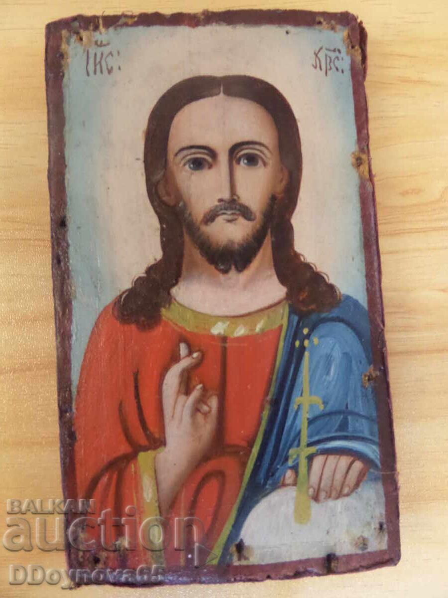 Antique Russian painted icon - 5