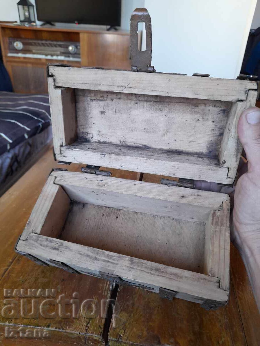 Old wooden small chest, chest - 6