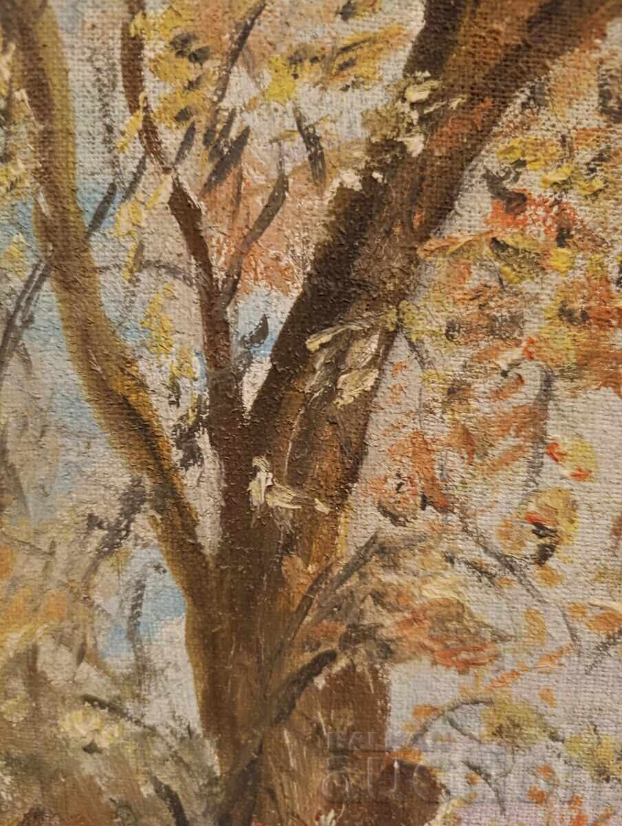Auction  Beautiful old oil painting in wooden frame