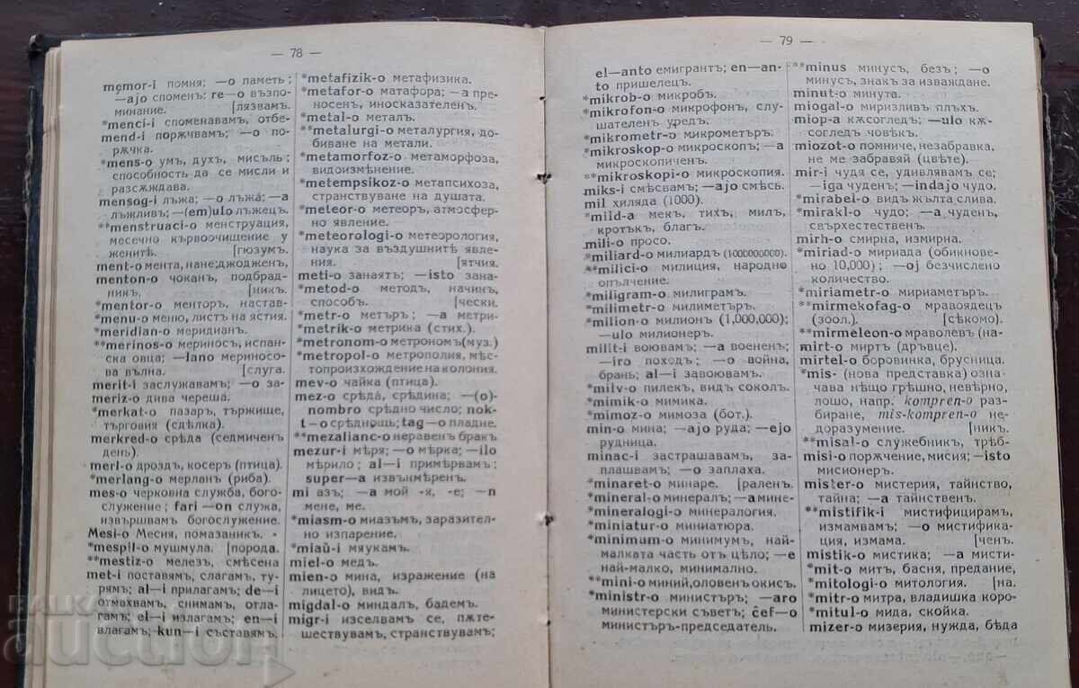 Licitație Carte antică - Dicționar Esperanto