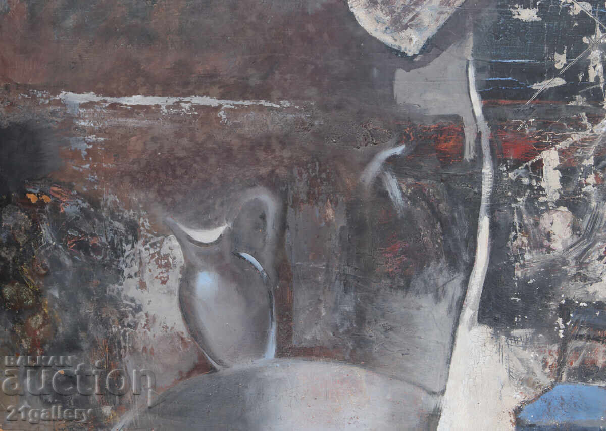 Tablou ulei, compoziție abstractă - 5