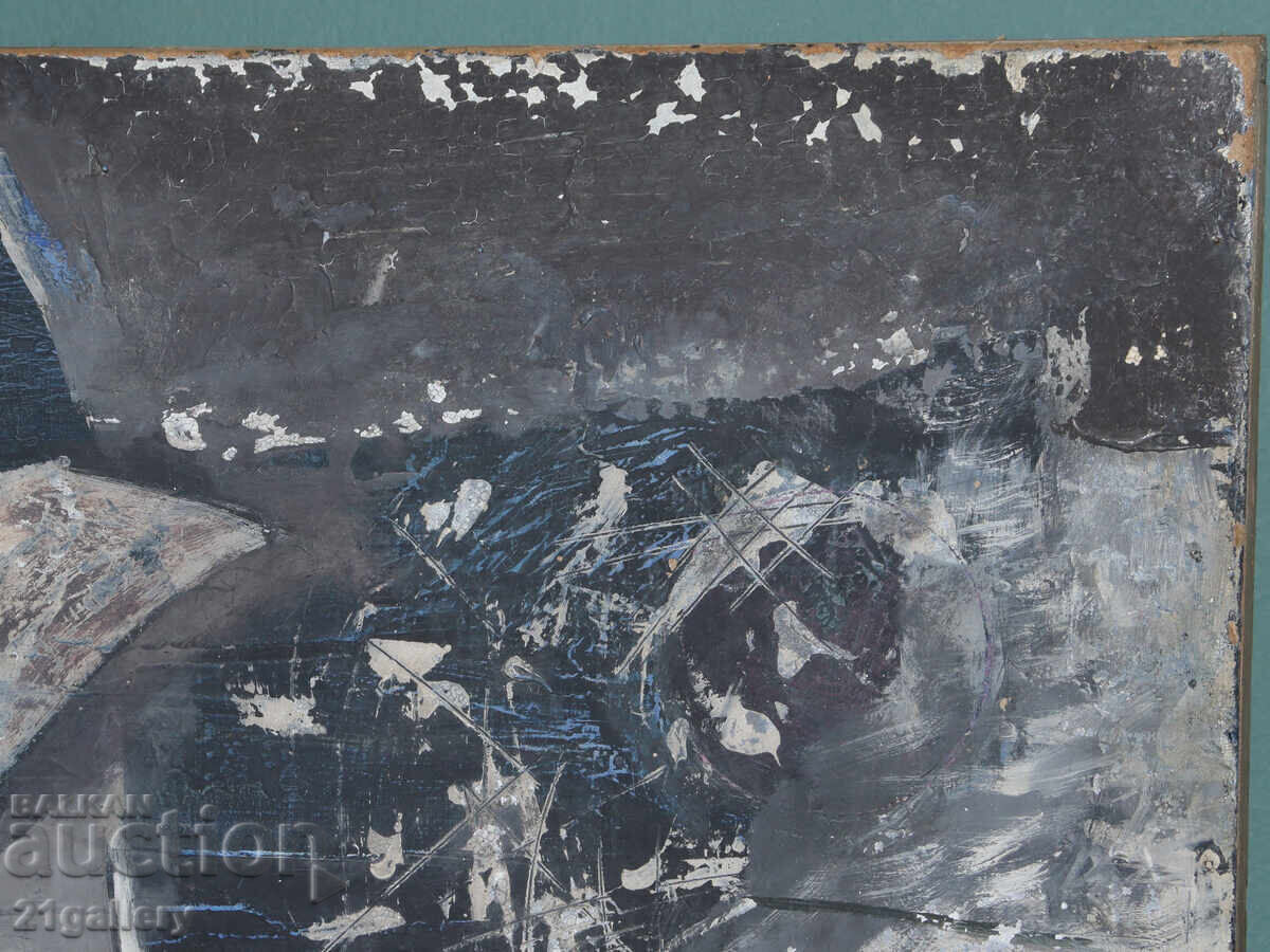 Tablou ulei, compoziție abstractă - 7