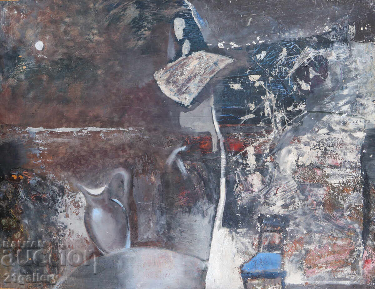 Tablou ulei, compoziție abstractă