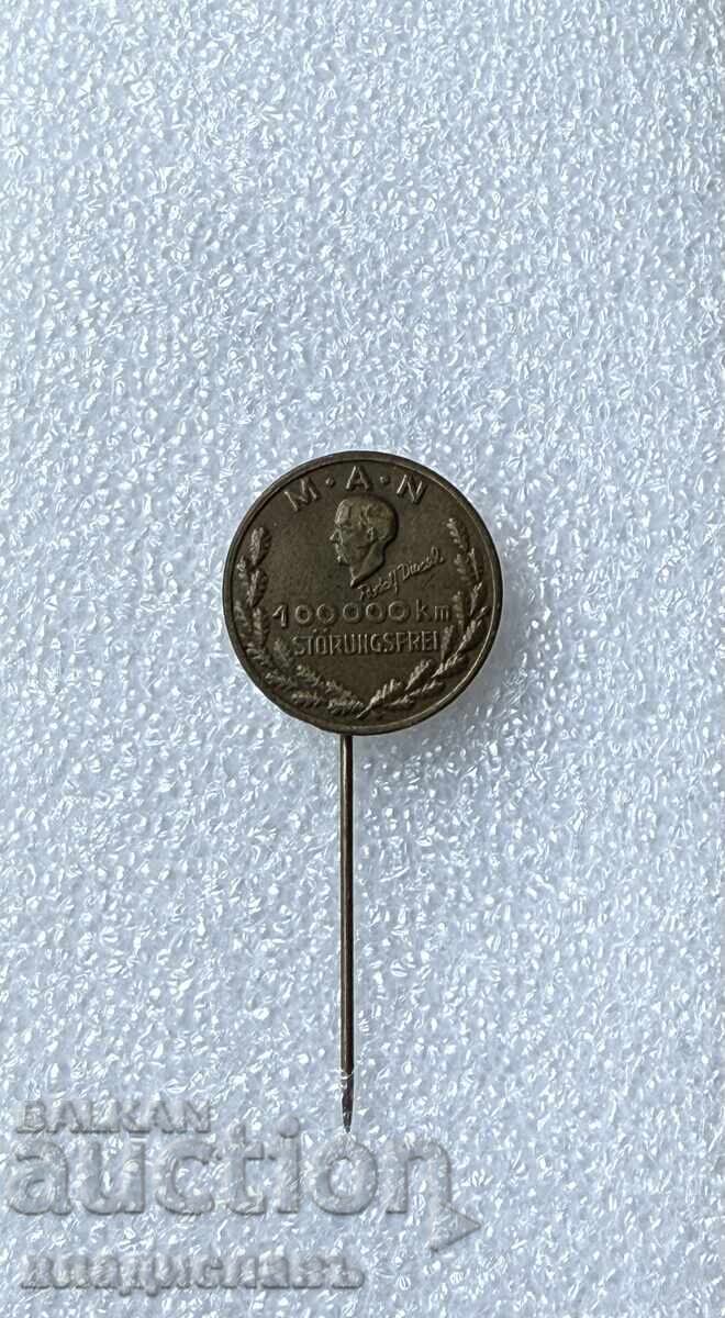 insignă camioane MAN Germania 100000 km