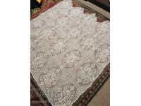 Crocheted tablecloth. Embroidery floss