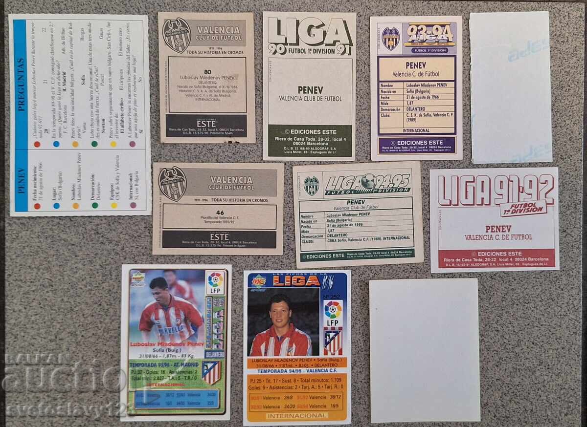 CSKA Luboslav Penev lot 11 cartonașe mici Lokomotiv Sofia cu preț € 44.00 | 86.06 BGN