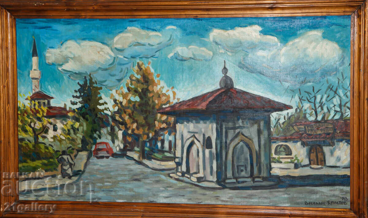 Pictură în ulei peisaj urban 1998 Pictură în ulei peisaj urban 1998