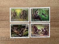 Руанда - Примати от гората Нюнгве (1988) MNH