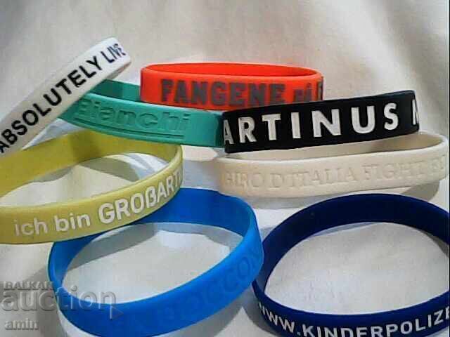 Silicone bracelets engraved