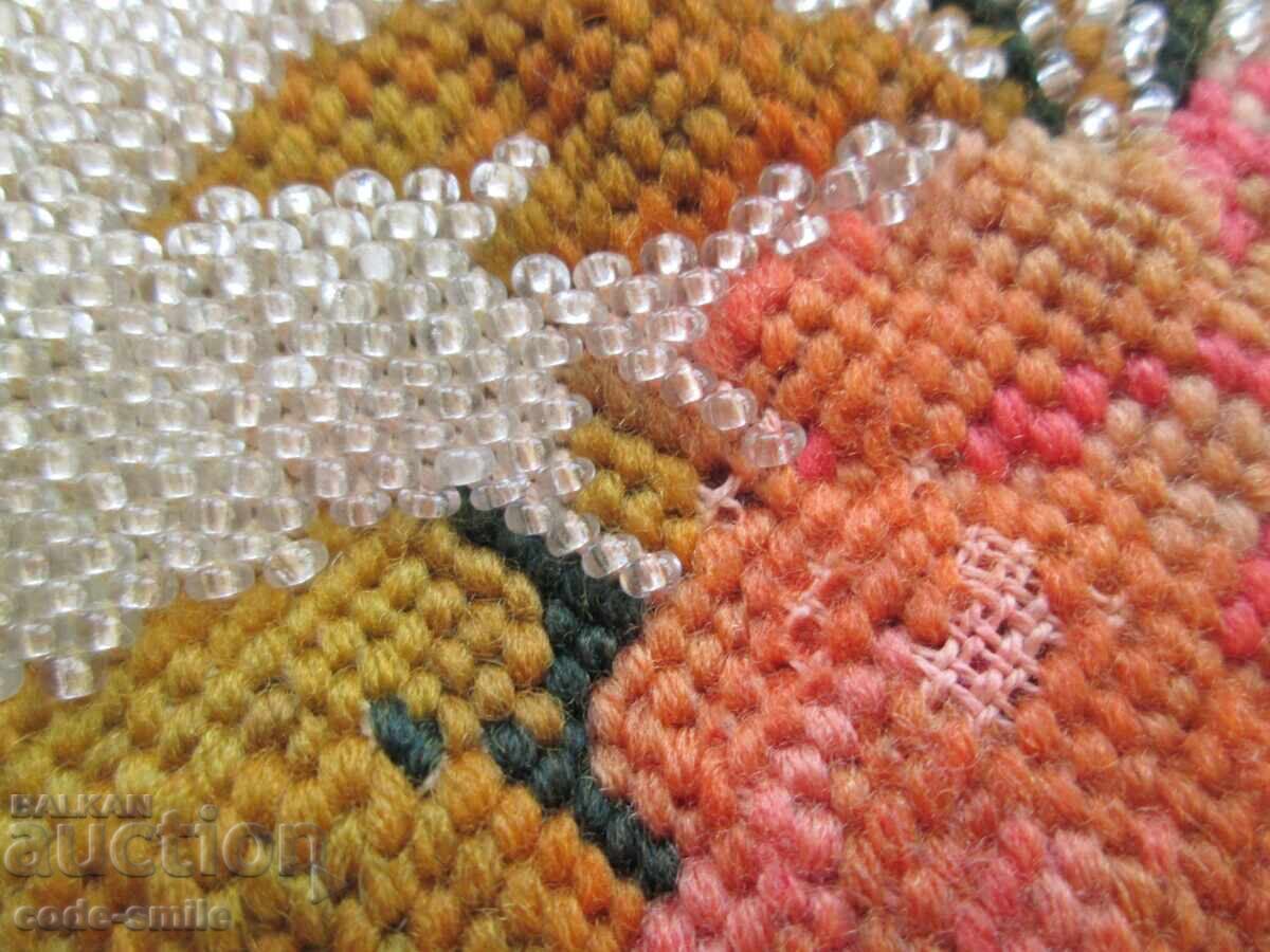 Livrarea Veche parte superioară de pernă cu broderie și mărgele Livrarea Veche parte superioară de pernă cu broderie și mărgele
