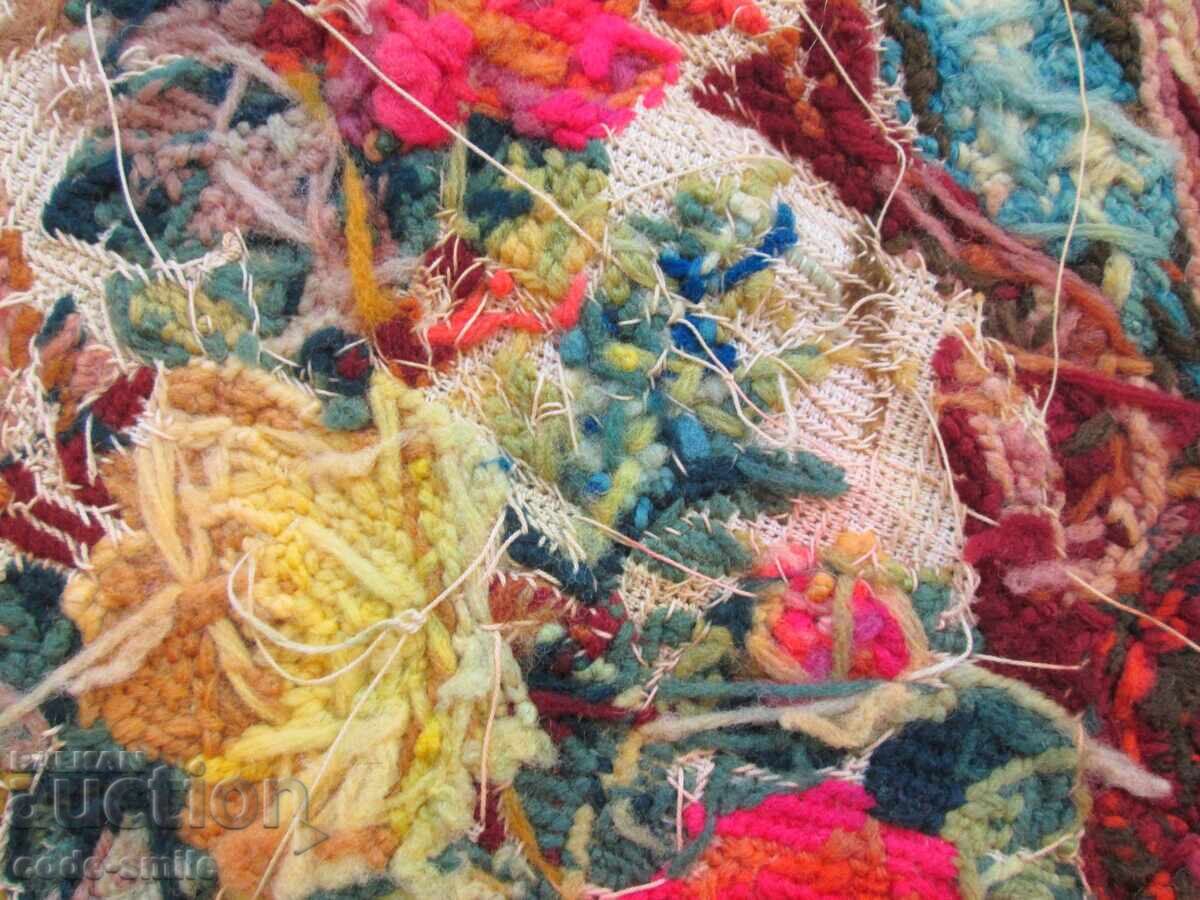 Veche parte superioară de pernă cu broderie și mărgele - 6 Veche parte superioară de pernă cu broderie și mărgele - 6