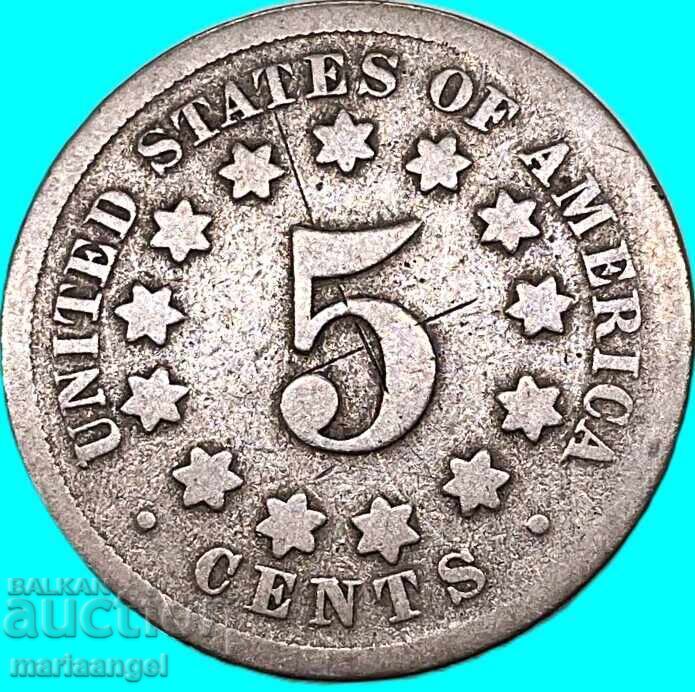 Auction USA 5 Cents 1868 SHIELD Nickel 2 Auction USA 5 Cents 1868 SHIELD Nickel 2