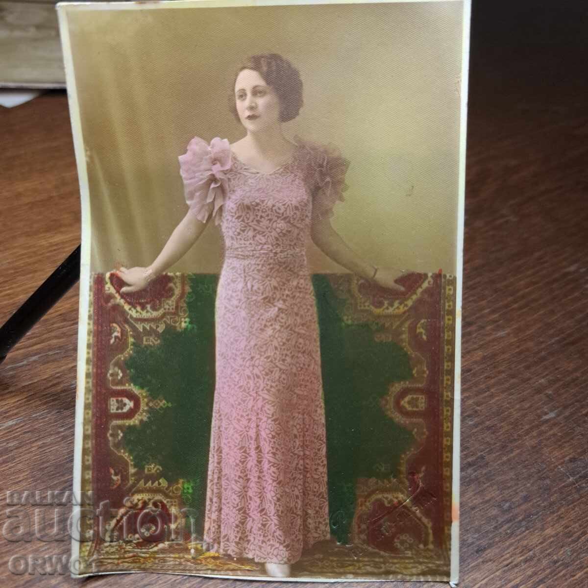 Γυναίκα κυρία 1935 Βασίλειο της Βουλγαρίας χρωματισμένη φωτογραφία