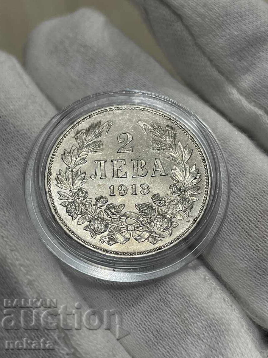 Bulgaria, argint, 2 leva 1913 - 5