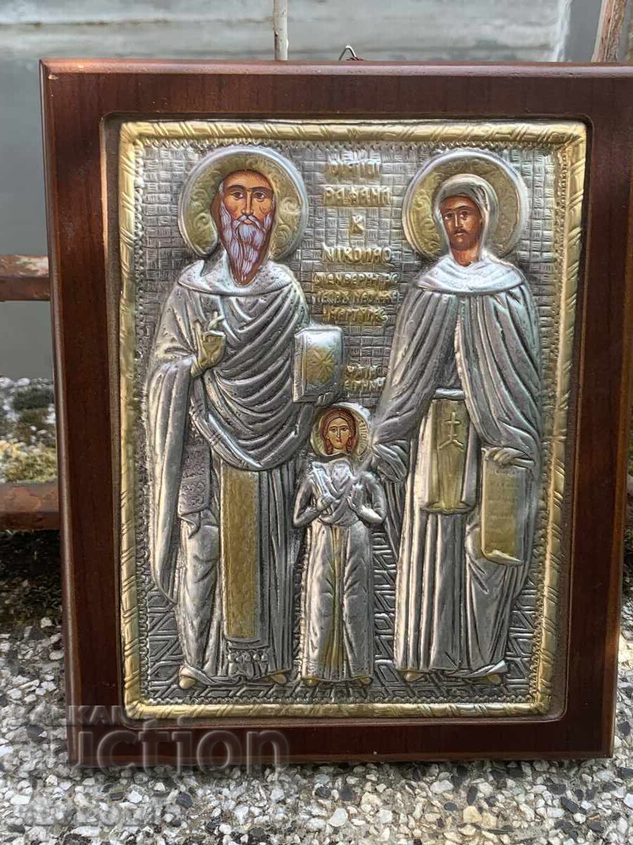 Εικόνα του Αγίου Ραφαήλ, Νικολάου και Ειρήνης Εικόνα του Αγίου Ραφαήλ, Νικολάου και Ειρήνης