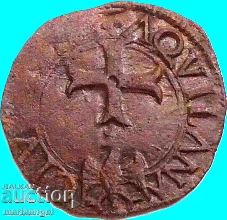 Licitație Italia 1 cavalo (Con) Aquileia Carol al VIII-lea Cruce+Vultur - RARE