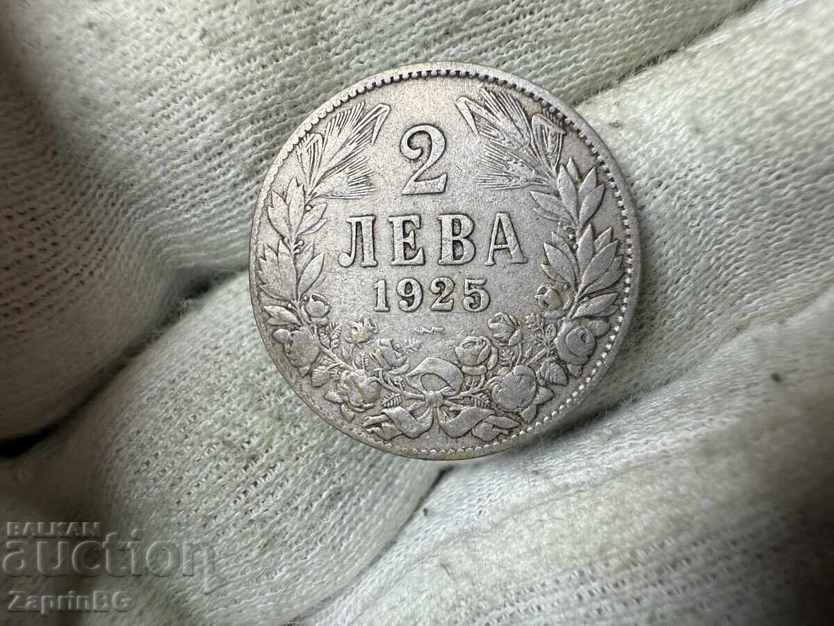 Βασίλειο της Βουλγαρίας 2 λέβα 1925 με γραμμή Βασίλειο της Βουλγαρίας 2 λέβα 1925 με γραμμή
