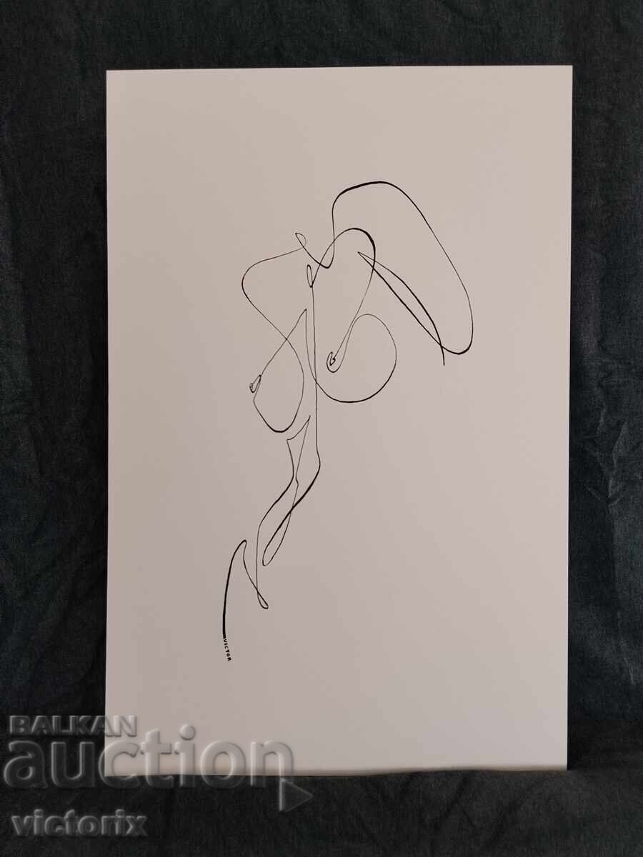 Grafică corpul feminin gol