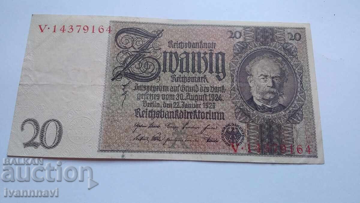 20 Reichsmark 1929
