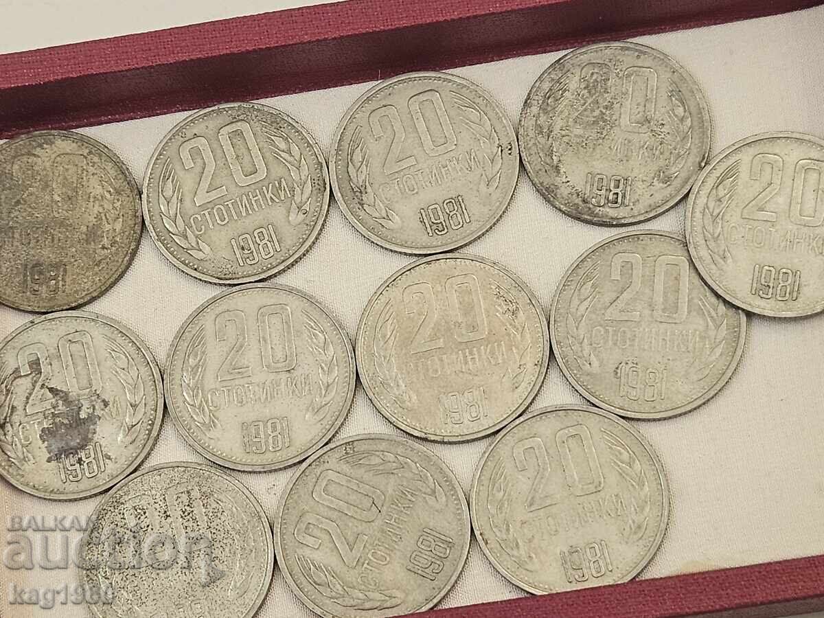 Livrarea Lot monede 1 lev 1981 20 stotinki 1981 50 st Livrarea Lot monede 1 lev 1981 20 stotinki 1981 50 st