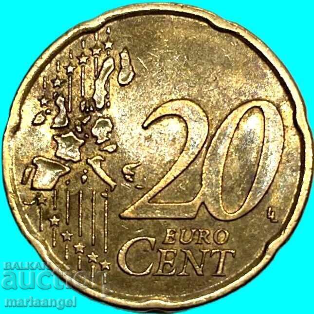 Livrarea 20 euro cenți 1999 Finlanda