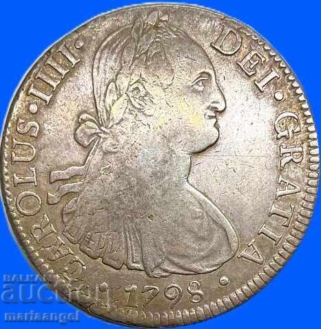 Mexic 1798 8 Reali Carol al IV-lea 26,80g argint Mexic 1798 8 Reali Carol al IV-lea 26,80g argint