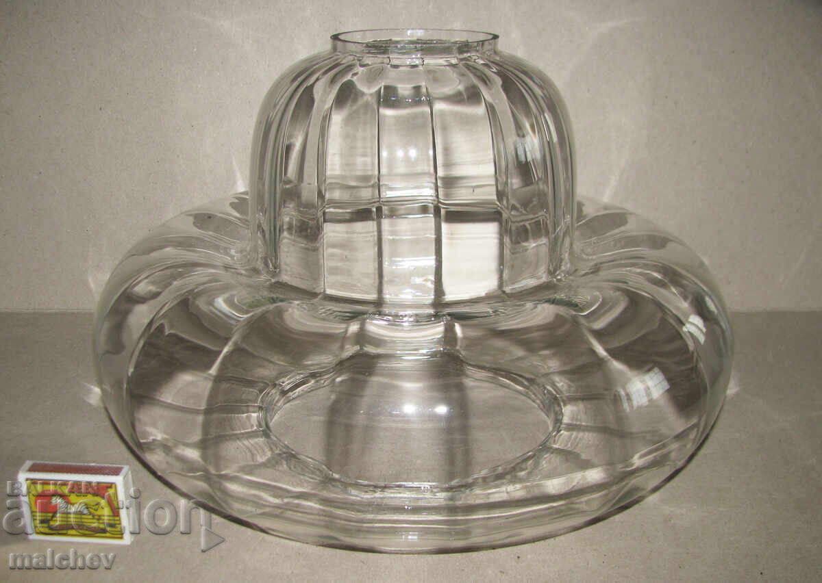 Abajur mare din sticlă suflată manual 34/21 cm excelent Abajur mare din sticlă suflată manual 34/21 cm excelent