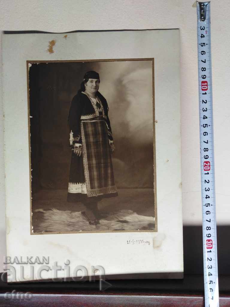 1935 ΣΠΑΝΙΑ ΦΩΤΟΓΡΑΦΙΑ, ΣΕ ΧΑΡΤΟΝΙ - ΠΑΡΑΔΟΣΙΑΚΗ ΦΟΡΕΣΙΑ ΡΟΔΟΠΗΣ