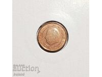 Белгия UNC Евромонета 1 Цент 2001 Euro Cent Belgium