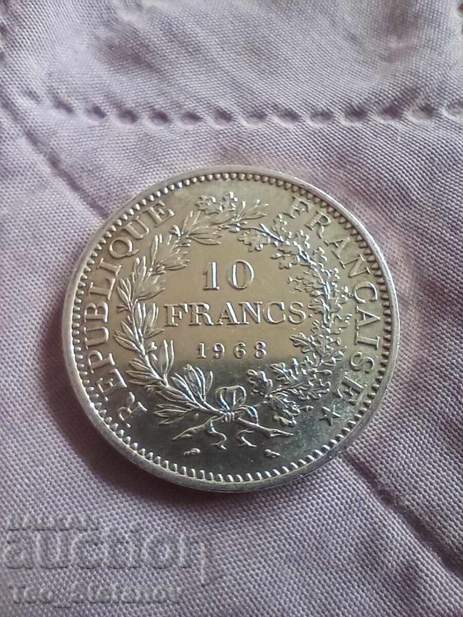 10 Francs 1968 UNC France silver 10 Francs 1968 UNC France silver