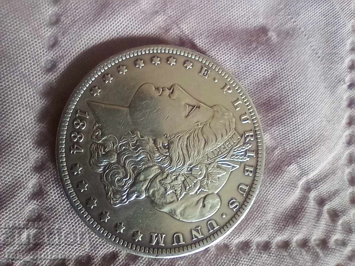 Livrarea 1 dolar 1884 SUA argint original